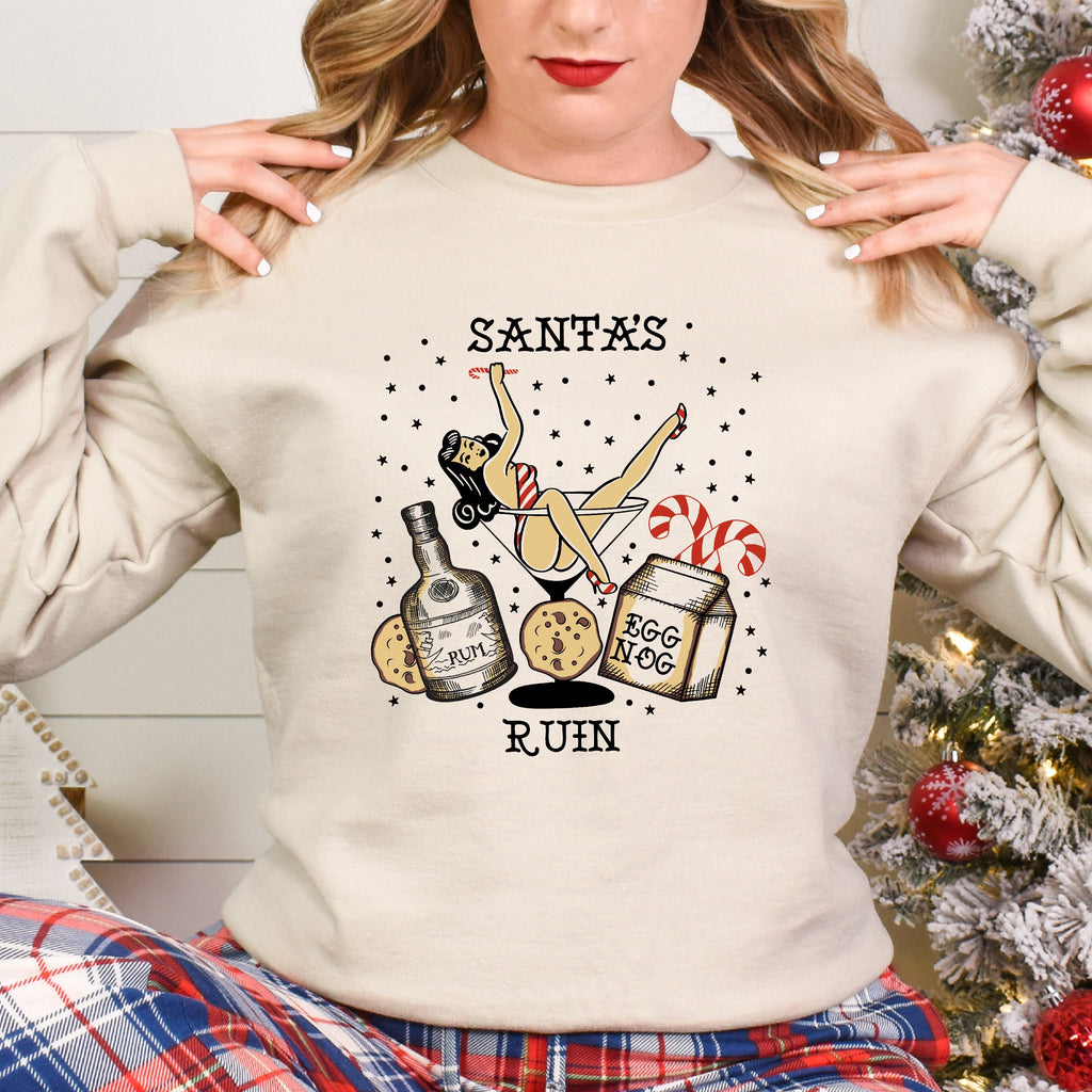 Santa’s Ruin Tattoo Flash Christmas Women's Unisex Sweatshirt