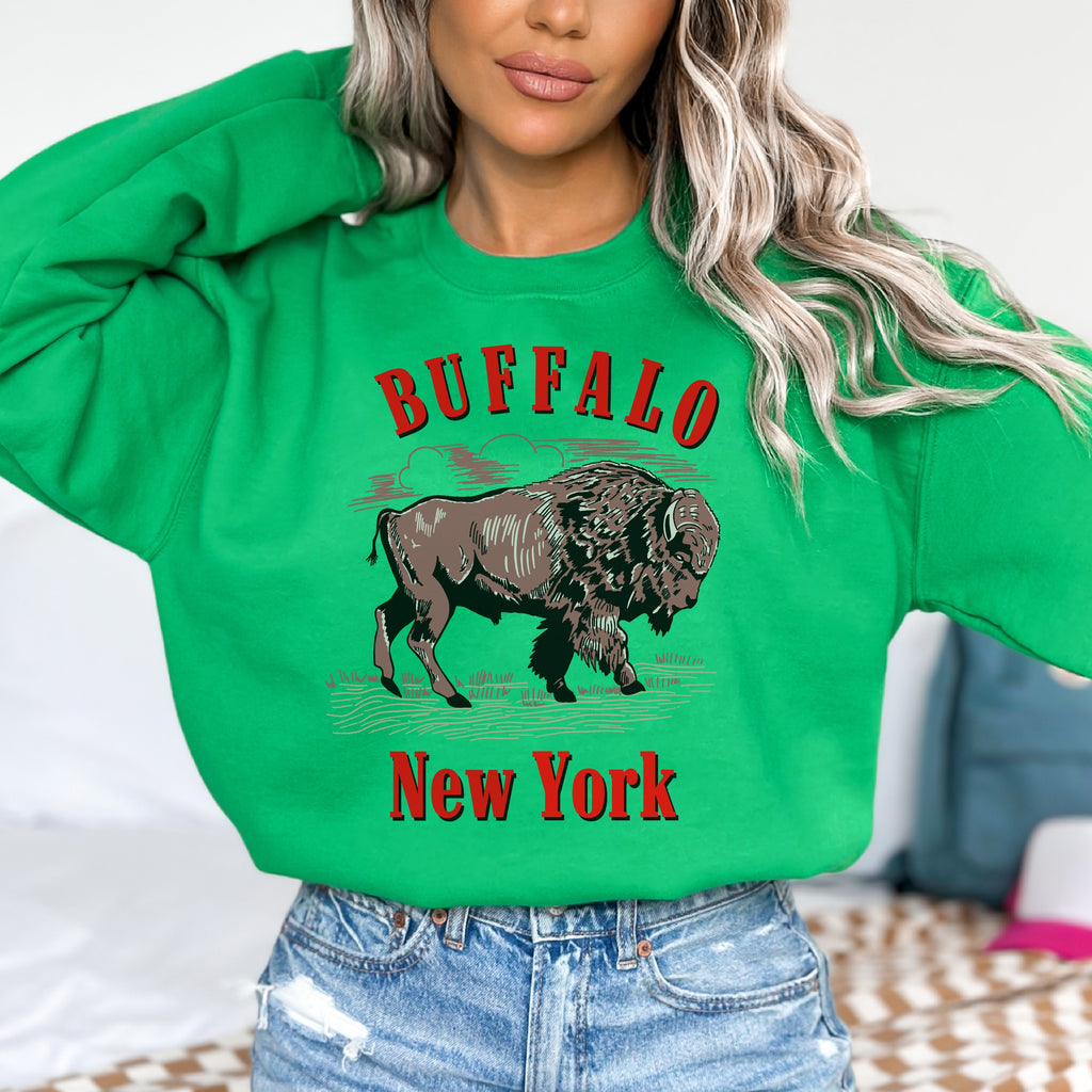 Buffalo New York Western Women’s Unisex Sweatshirt Irish Green