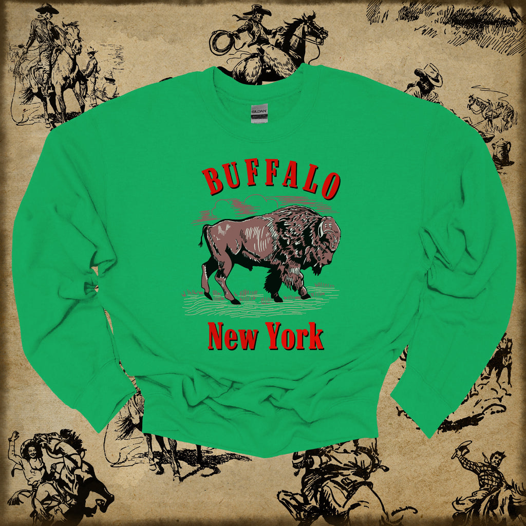 Buffalo New York Western Men's Unisex Sweatshirt Irish Green