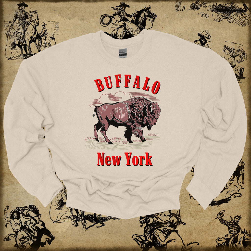 Buffalo New York Western Men's Unisex Sweatshirt Sand