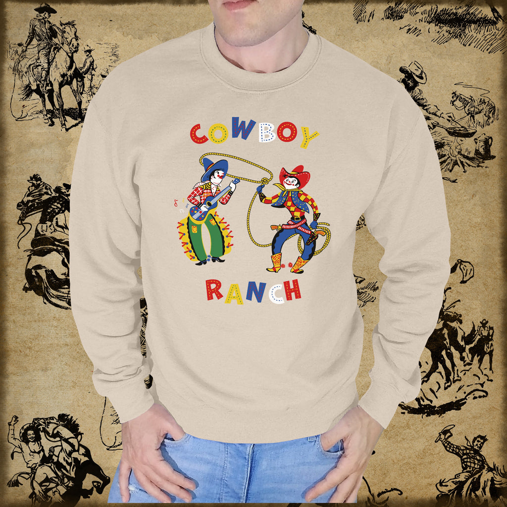 Cowboy Ranch Western Men's Unisex Sweatshirt Sand