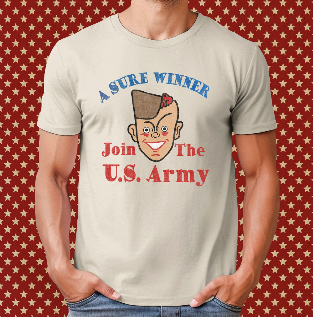 Join The USA Vintage Military Ad Men's Cream T-shirt