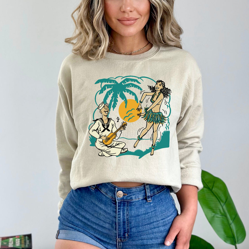 Hula & Sailor Women's Unisex Sweatshirt - Assorted Colors Sand