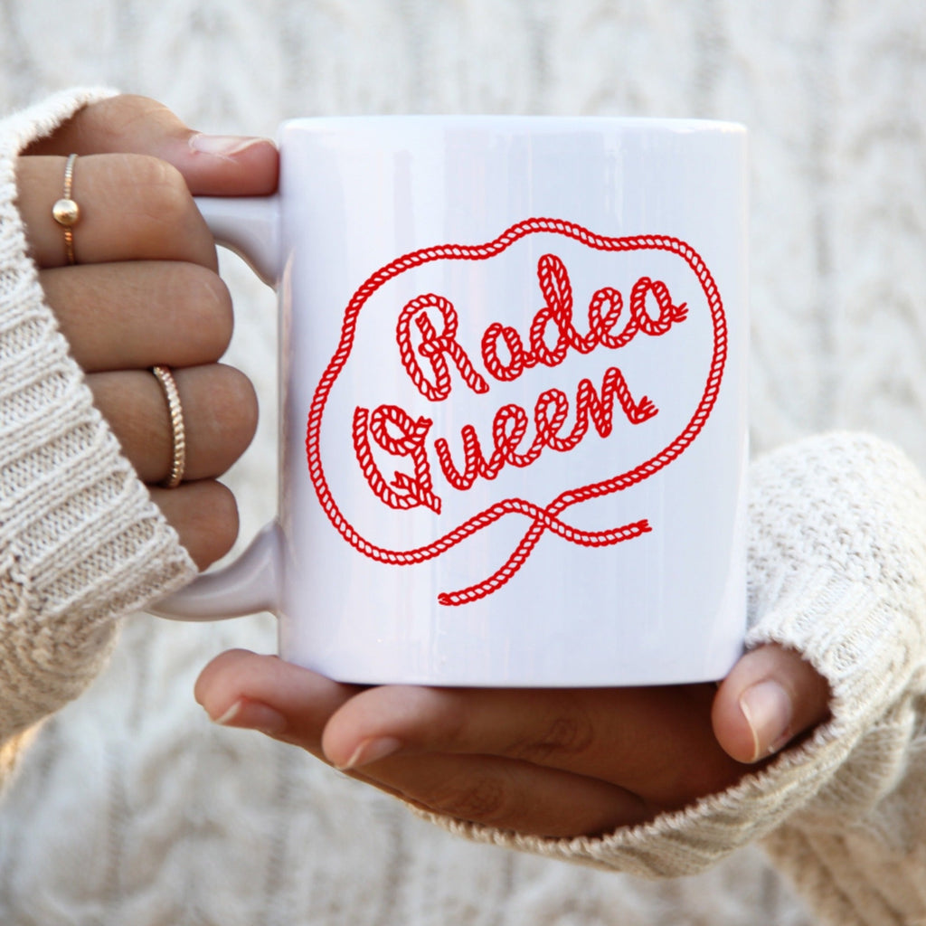 Rodeo Queen Cowgirl Coffee Mug - Start Your Day in True Western Style - Stylish and Practical Ceramic Mug