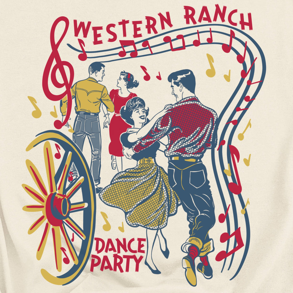 Cowboy Western Ranch Party Vintage Dance Hall Soft Cream Cotton Men's T-shirt