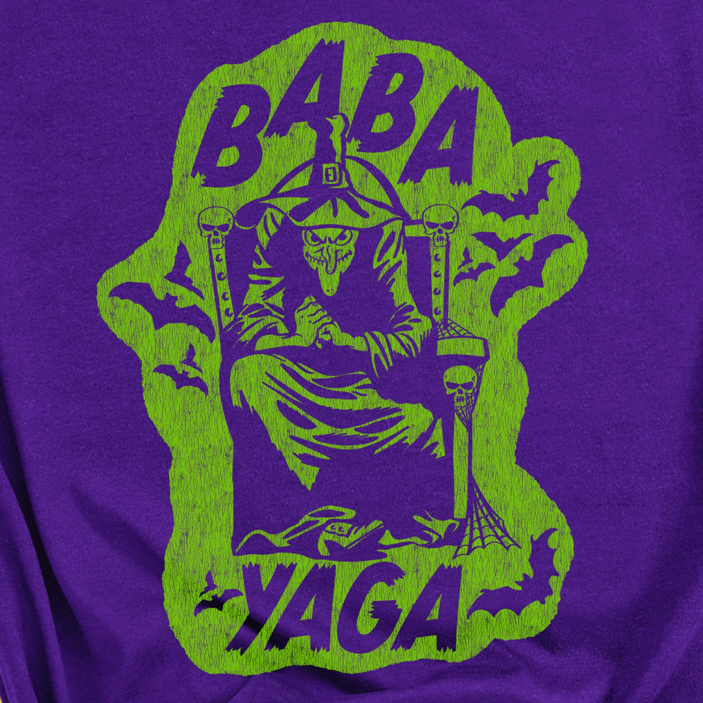 Witch Baba Yaga Vintage Halloween Premium Cotton Men’s T-shirt