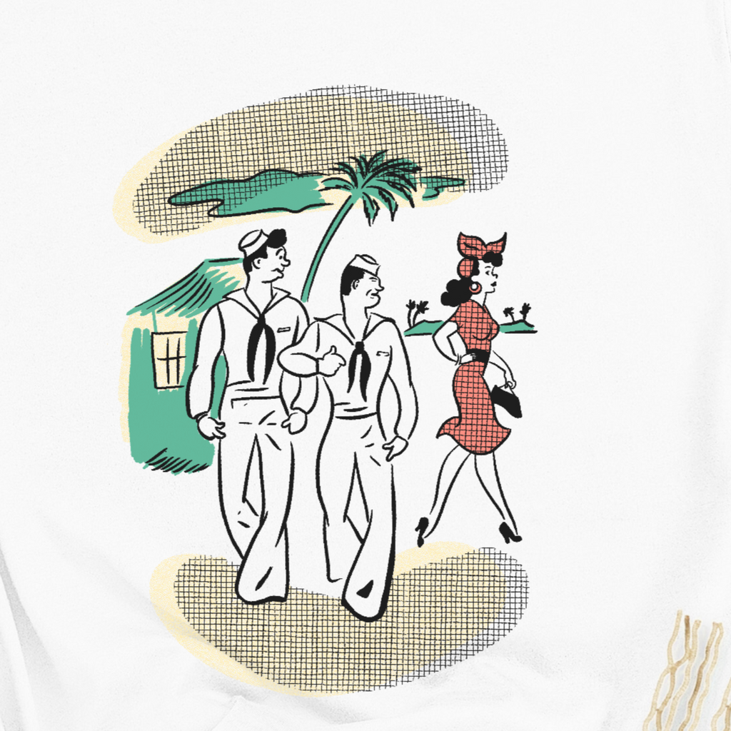 Vintage Pinup - On Leave - Retro Sailor Men's T-shirt