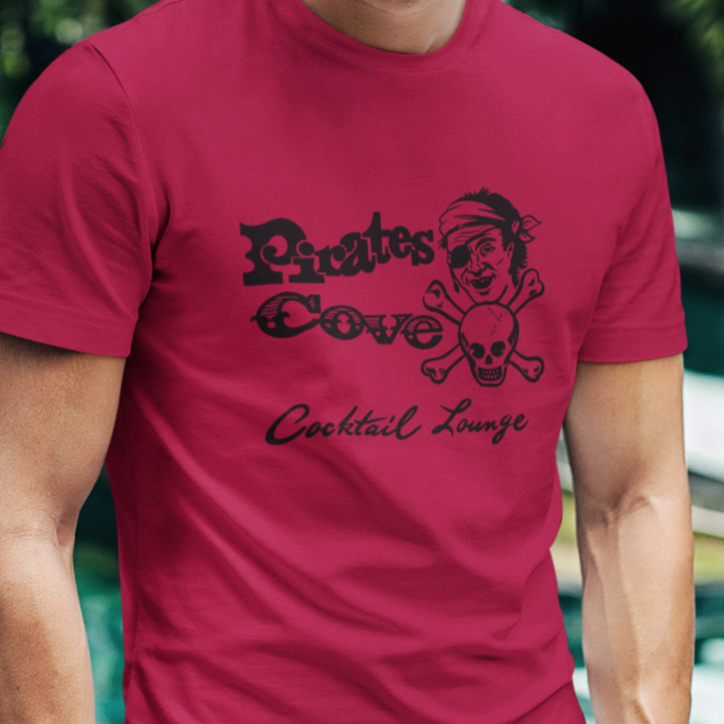 The Pirate Cove Cocktails Lounge Vintage Reproduction Unisex Adult T-shirt
