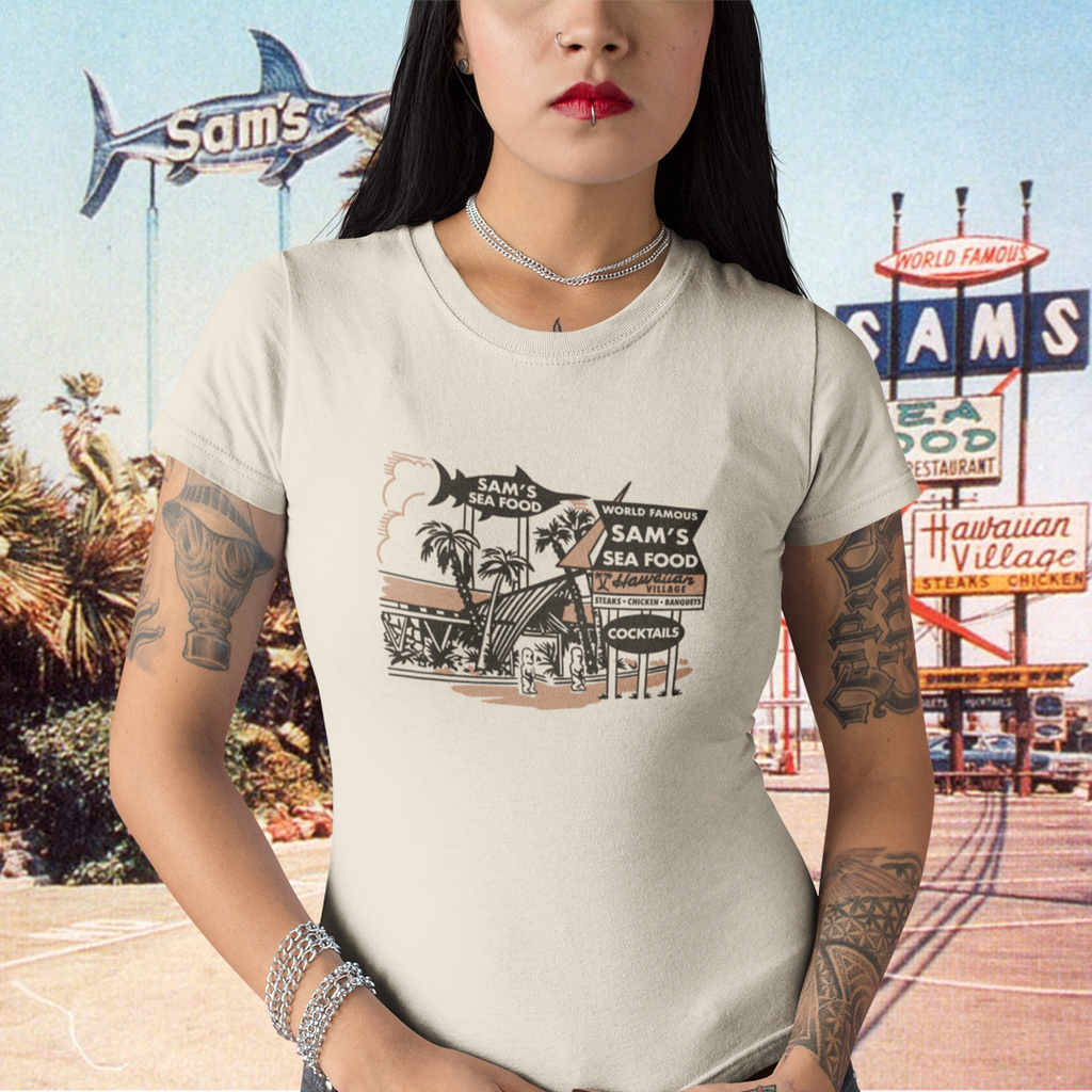Sam's Seafood Vintage Souvenir Premium Cotton Women's T-shirt