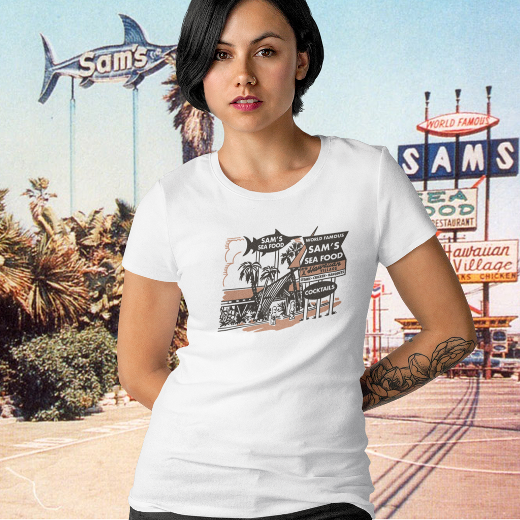 Sam's Seafood Vintage Souvenir Premium Cotton Women's T-shirt