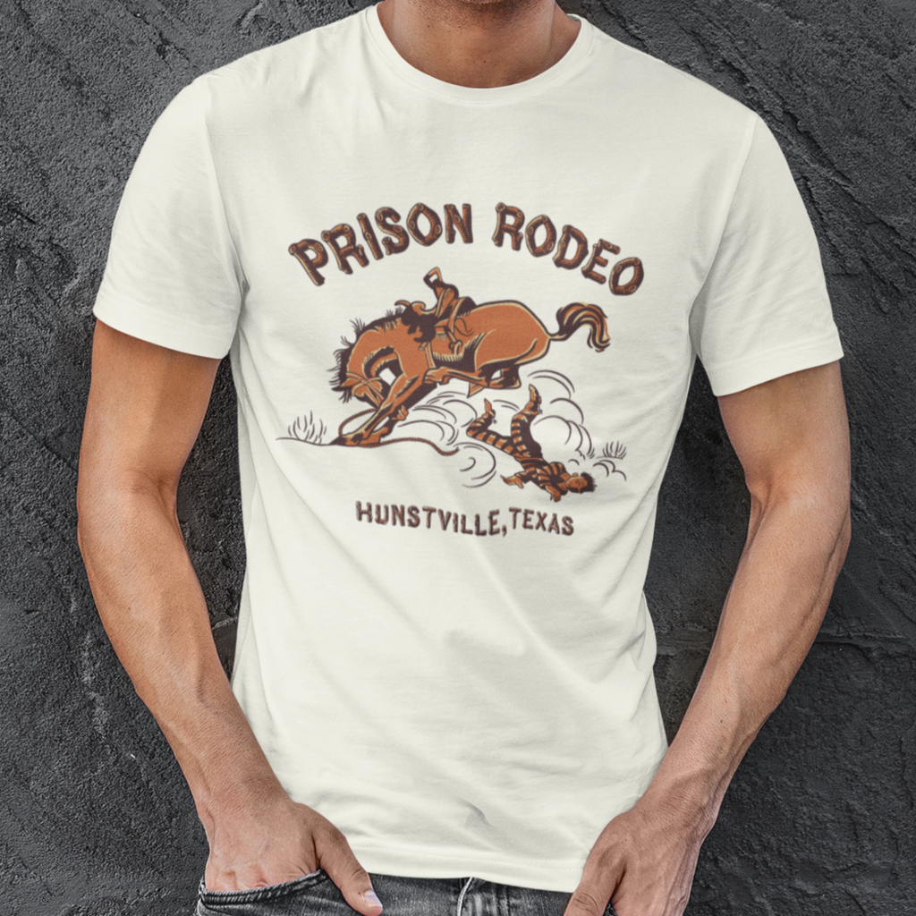 Texas Prison Rodeo Vintage Design Men's Cream T-shirt