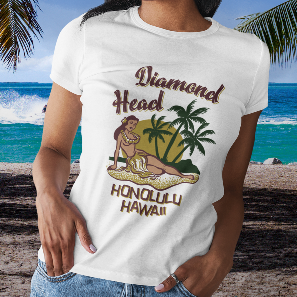 Diamond Head Honolulu Hawaii Souvenir Women's Premium Tee