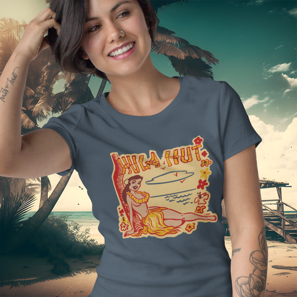The Hula Hut Vintage Souvenir Premium Women's T-shirt
