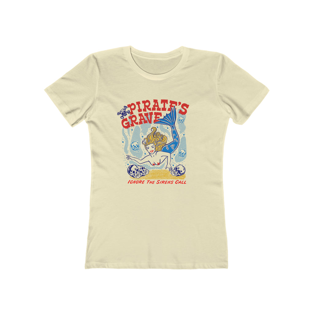 Pirate's Grave Mermaid Ladies Premium Cream Cotton T-shirt