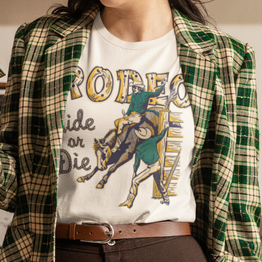 Rodeo Ride or Die Retro Western Women's T-shirt