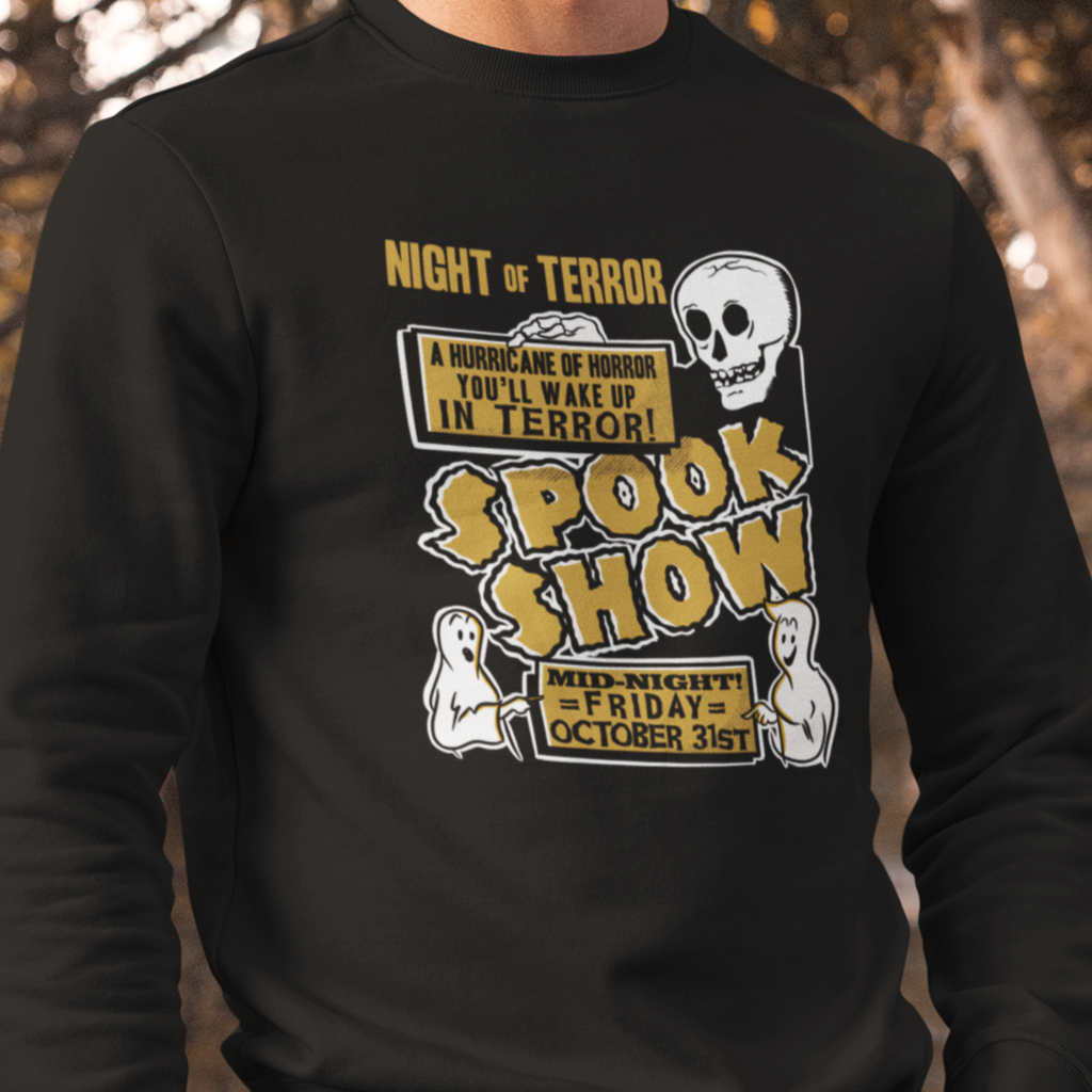 Spook Show Vintage Style Horror Poster Unisex Premium Cotton Men's Sweatshirt