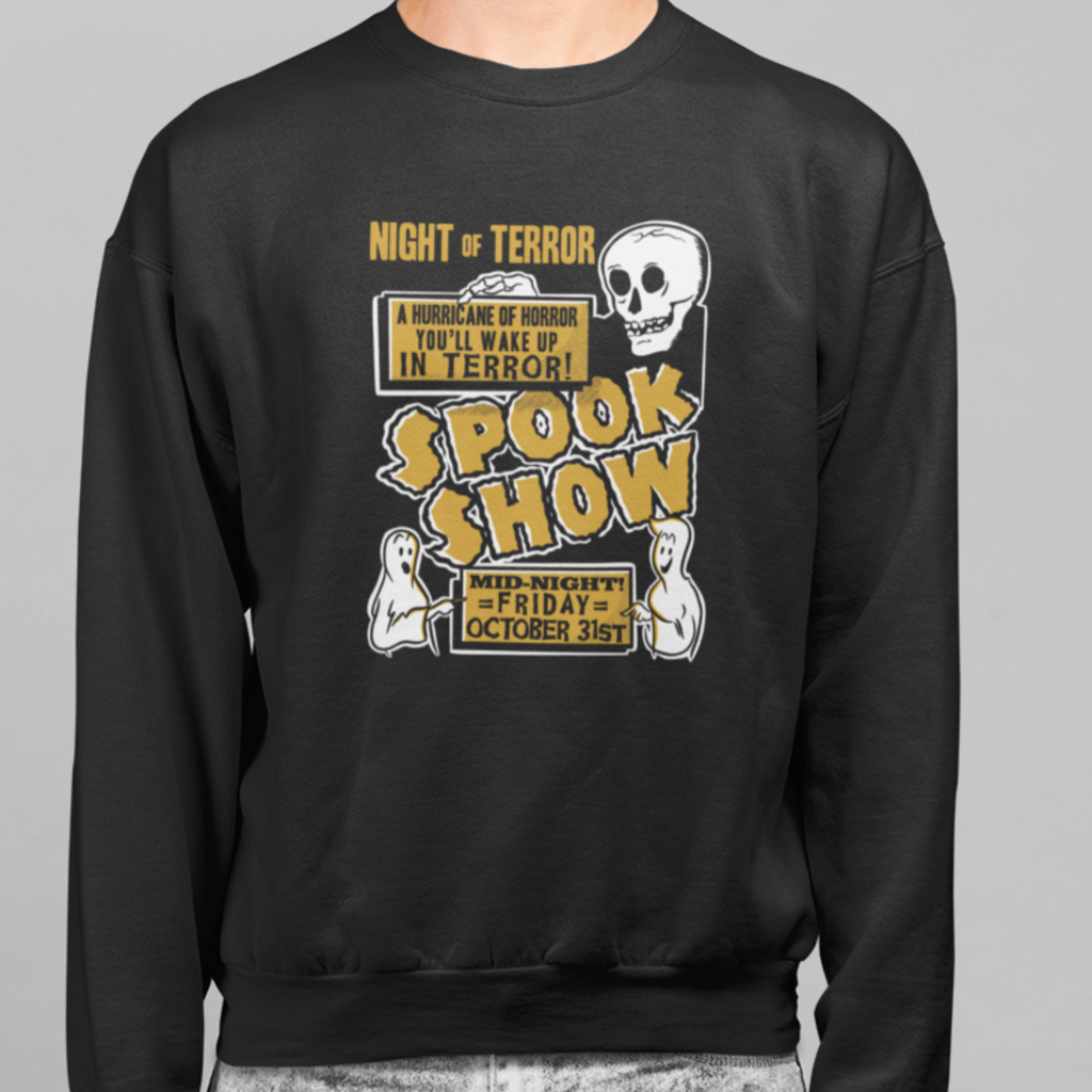 Spook Show Vintage Style Horror Poster Unisex Premium Cotton Men's Sweatshirt