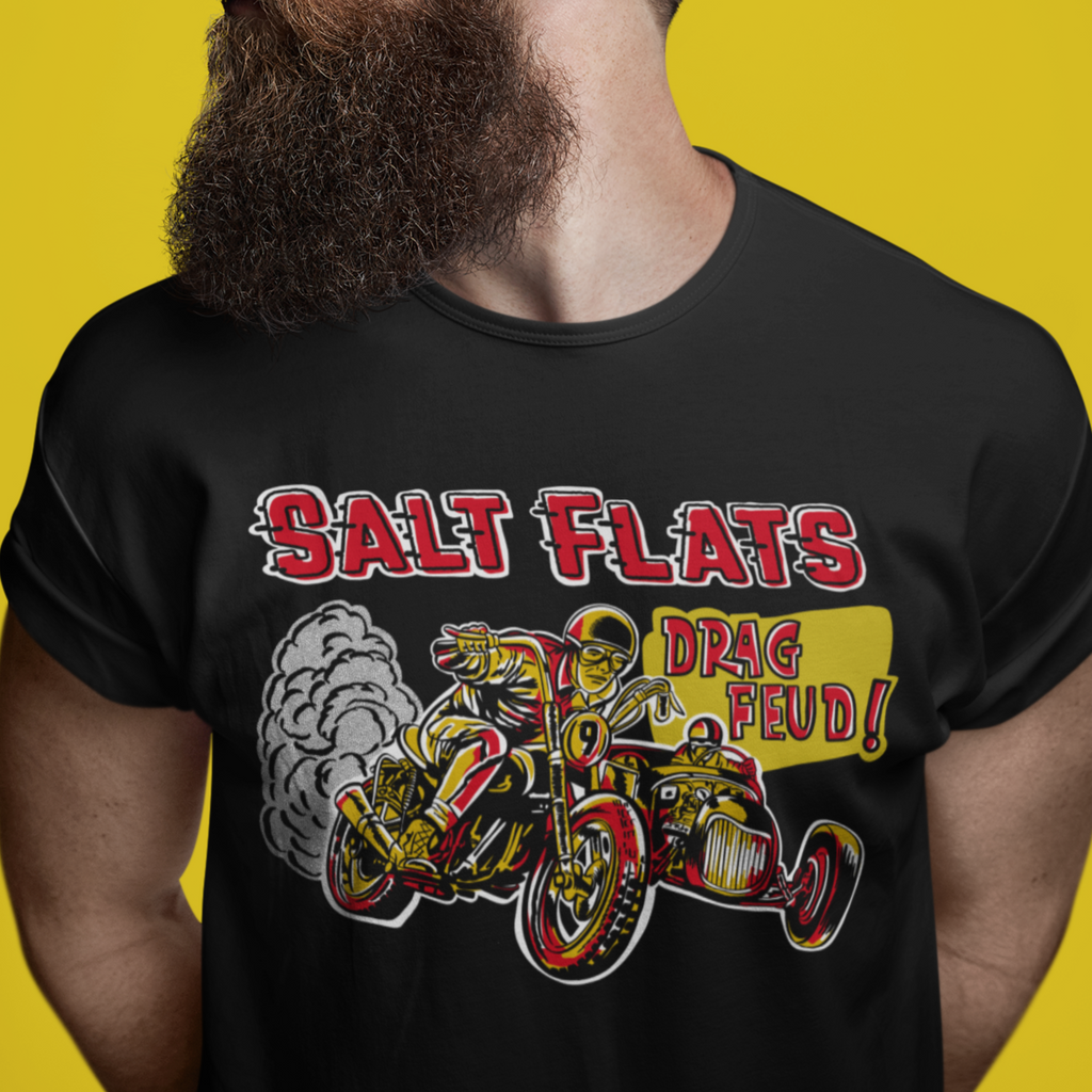 Salt Flats Drag Feud Men's Premium Black Cotton T-shirt