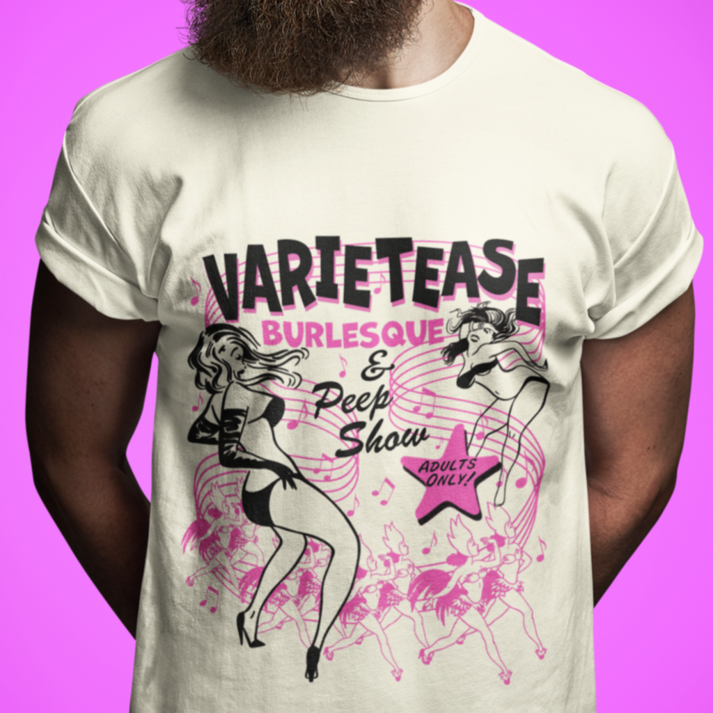 Varietease Burlesque & Peep Show Men's Premium Cream Cotton T-shirt