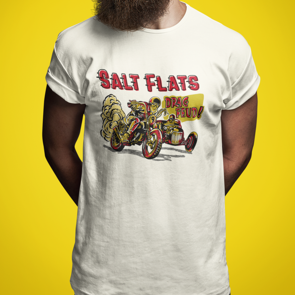 Salt Flats Drag Feud Men's Cream T-shirt