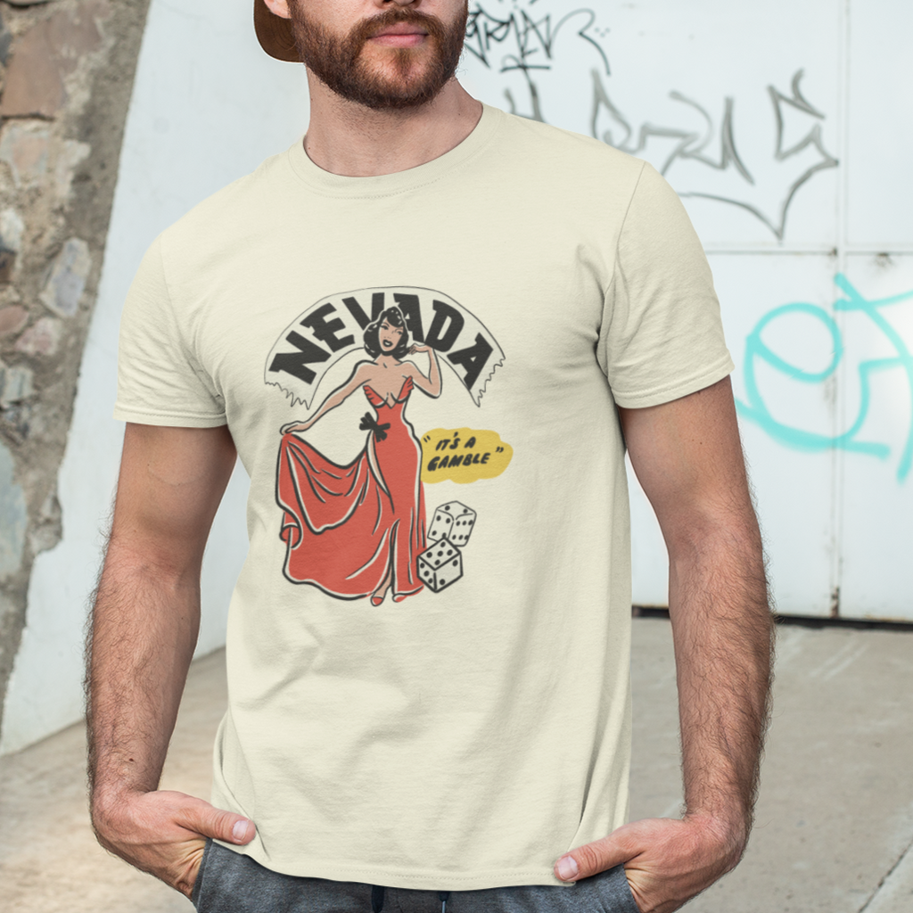 Nevada Pin Up Men's Cream T-shirt