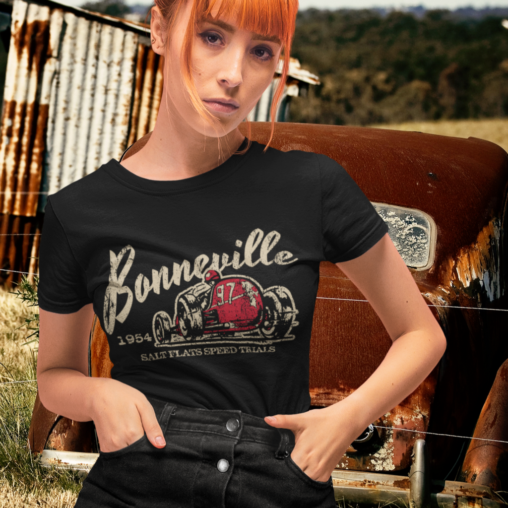 Bonneville Hot Rod Ladies Black T-shirt