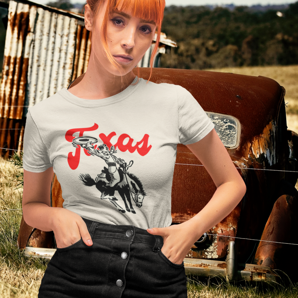 Texas Western Cowboy State Ladies T-shirt
