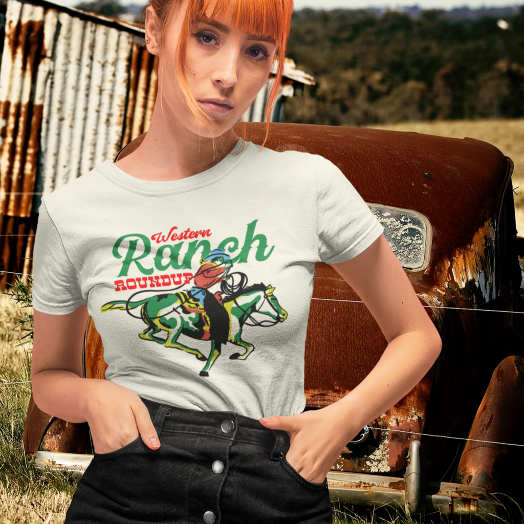 Western Ranch Roundup Ladies T-shirt