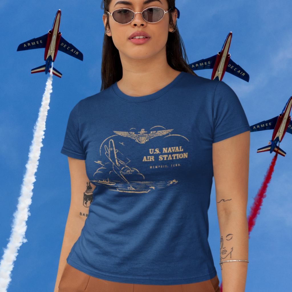 US Naval Air Memphis Tennessee Ladies T-shirt
