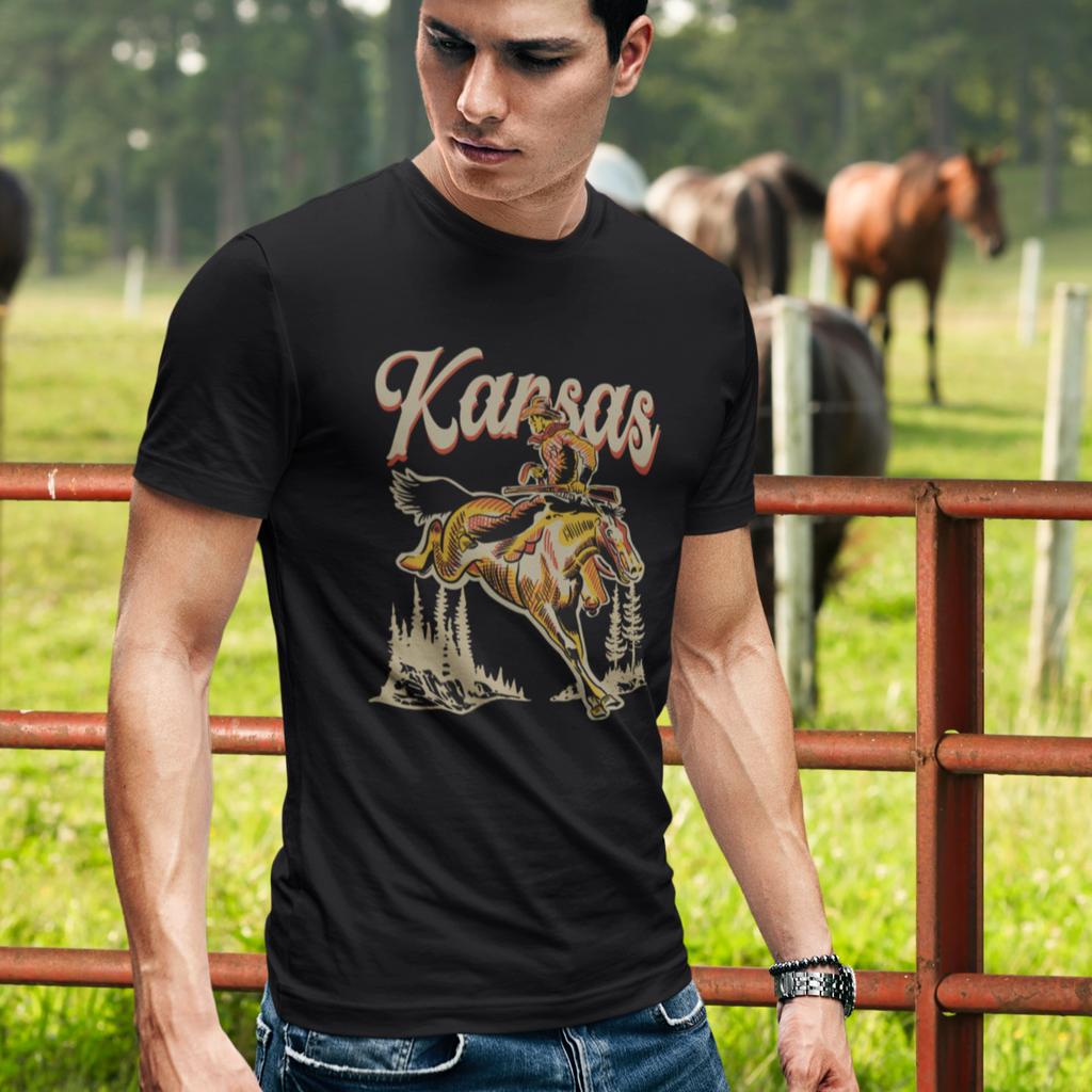 Kansas Outlaw Cowboy Men's T-shirt
