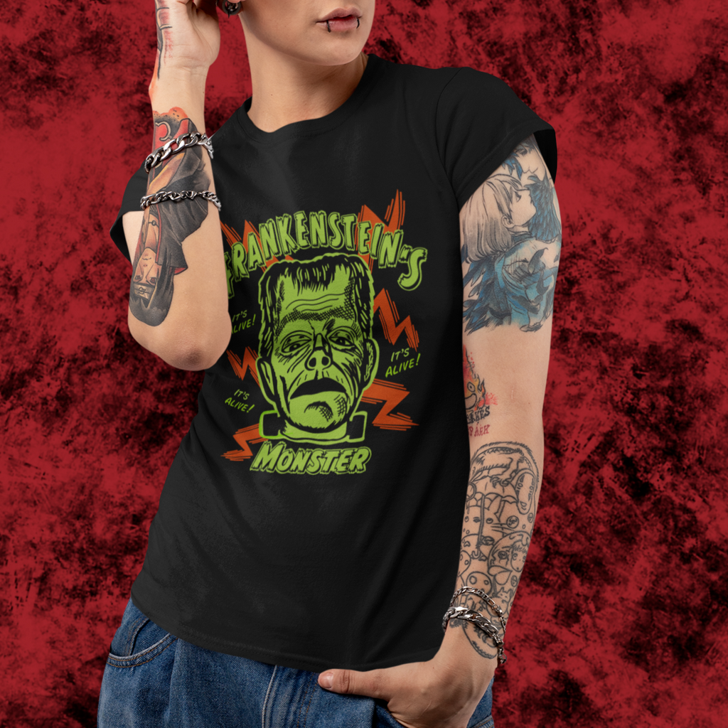 Frankenstein's Monster - It's Alive - Soft Black Cotton Women's T-shirt