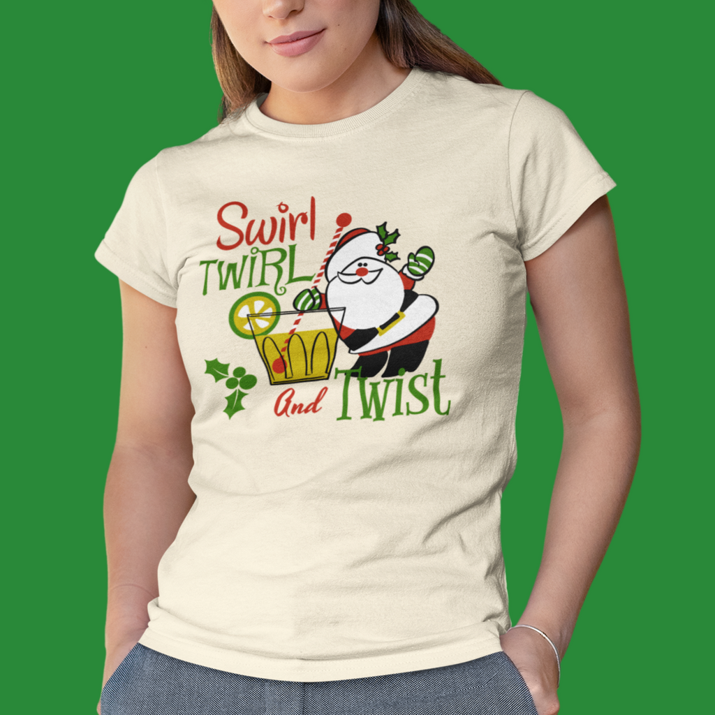 Santa Swirl Twirl Twist Christmas - Women's T-shirt
