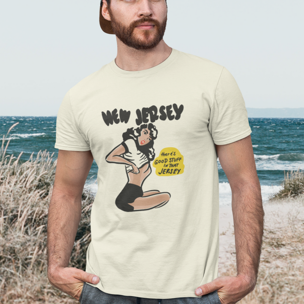 New Jersey Pin Up Men's Cream T-shirt