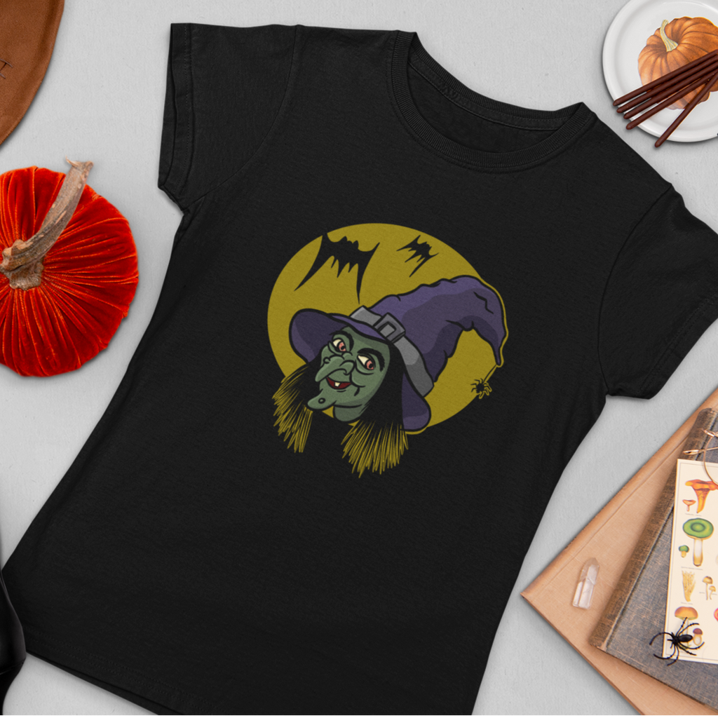 Vintage Wicked Witch Head Retro Crewneck Women's T-shirt