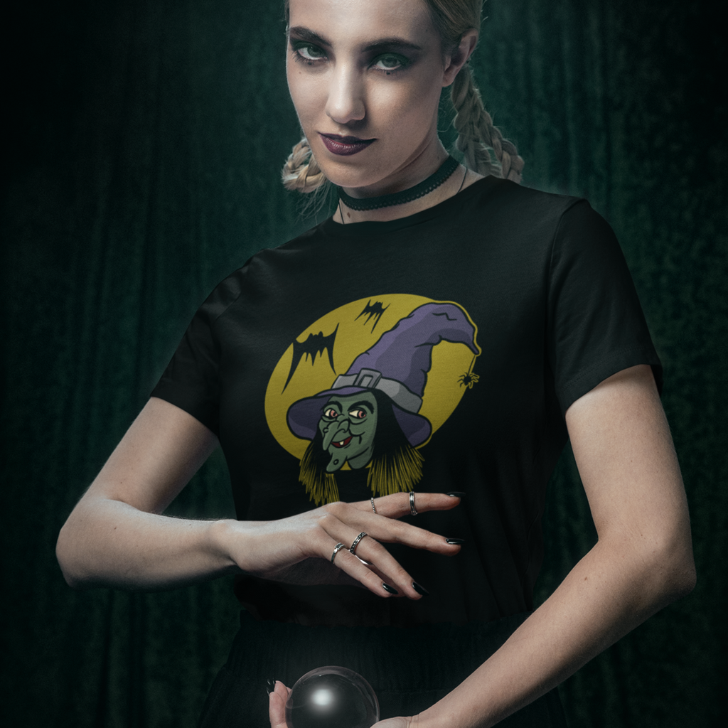 Vintage Wicked Witch Head Retro Crewneck Women's T-shirt