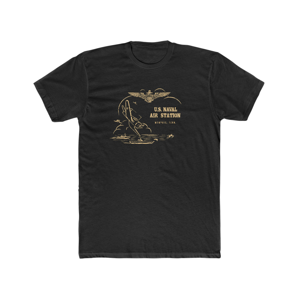 US Naval Air Memphis Tennessee Men's T-shirt Solid Black