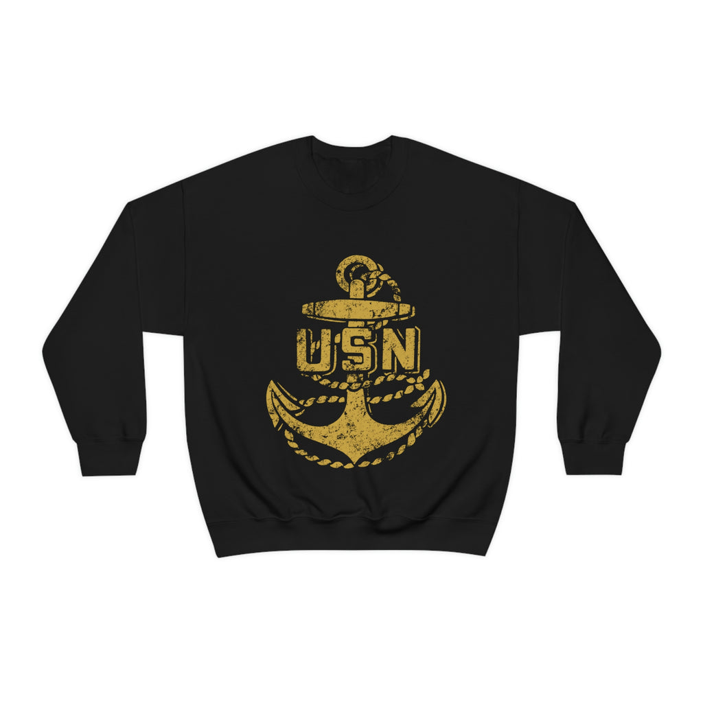 USN Vintage Logo Fleece Sweatshirt Black
