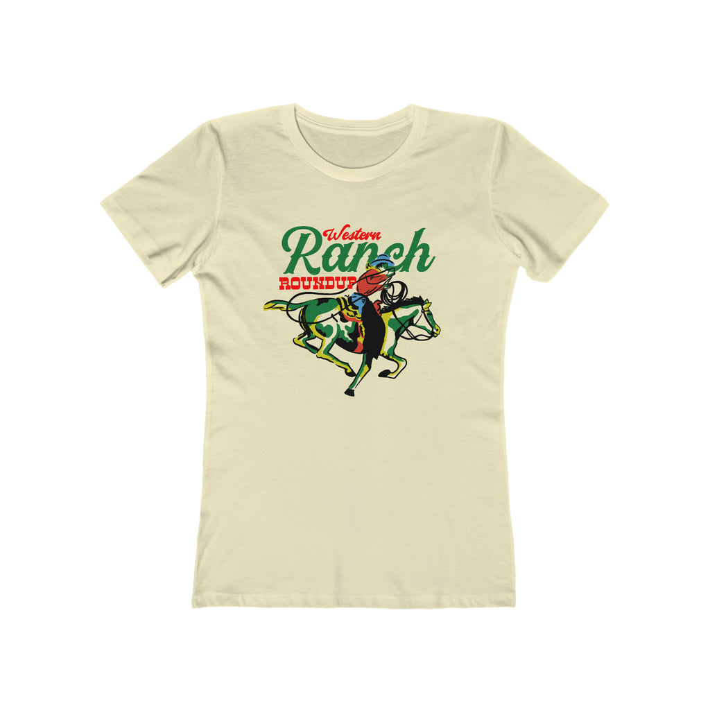 Western Ranch Roundup Ladies T-shirt Solid Natural