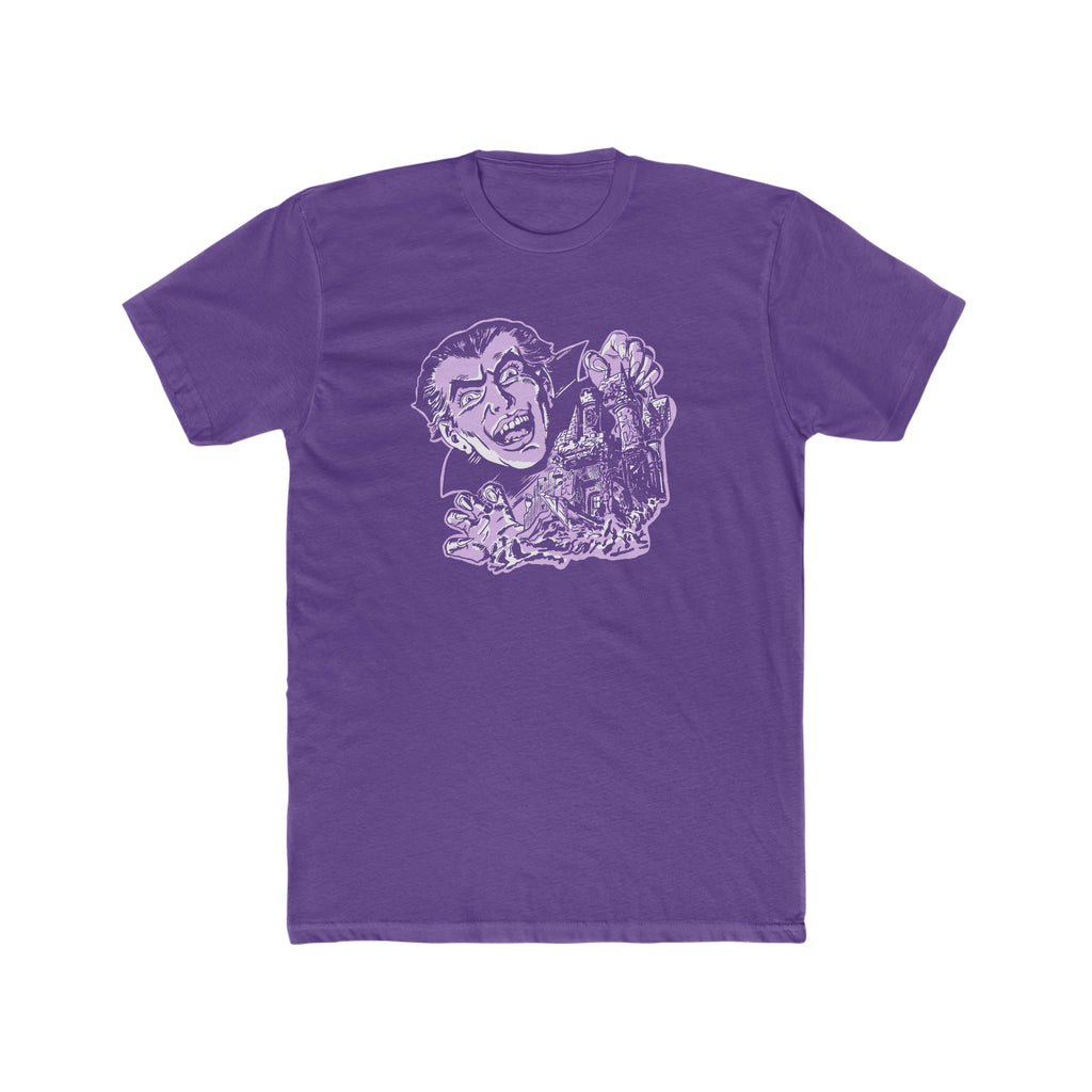 Dracula's Castle Men's Premium Cotton T-shirt in 2 Assorted Colors Solid Purple Rush