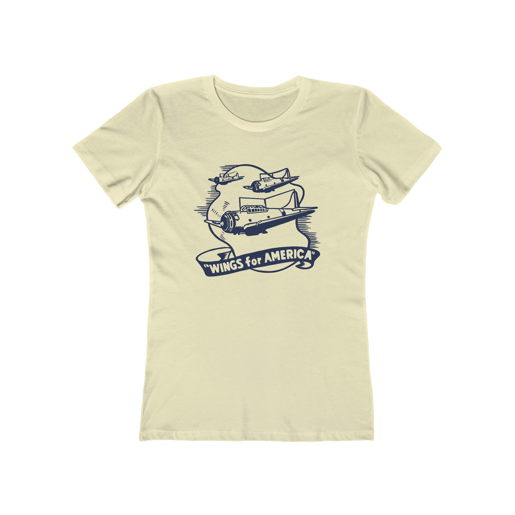 Wings for America Ladies T-shirt Solid Natural