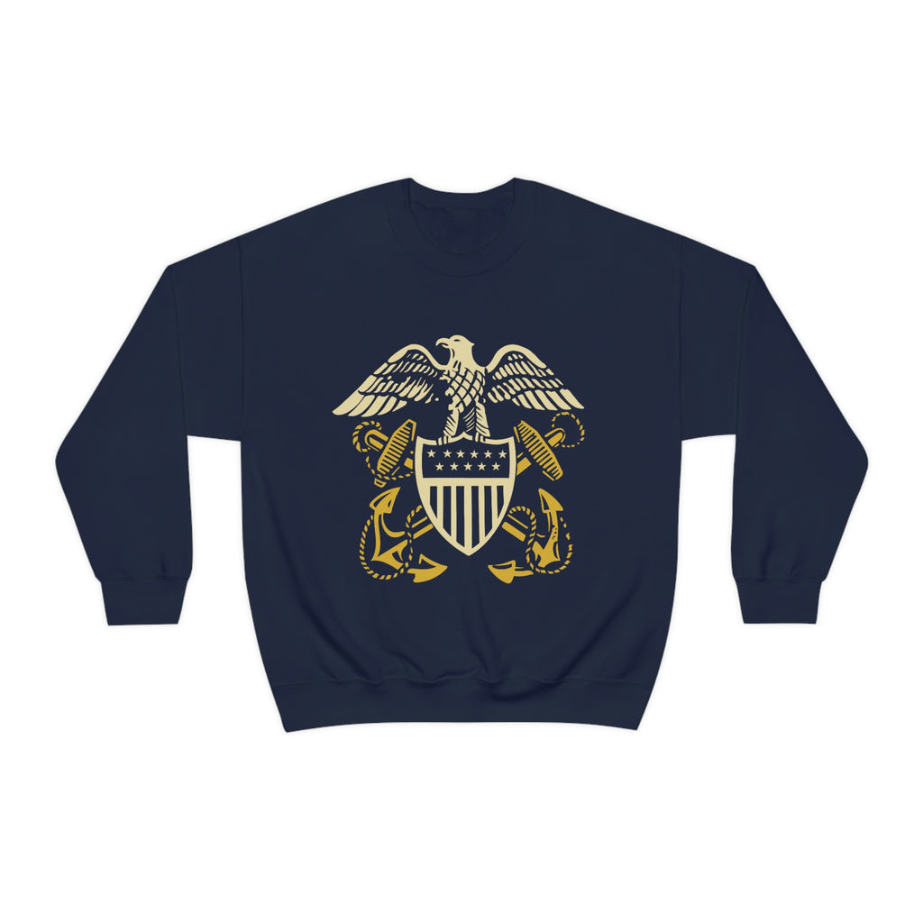 US Navy Vintage Logo Fleece Sweatshirt Navy