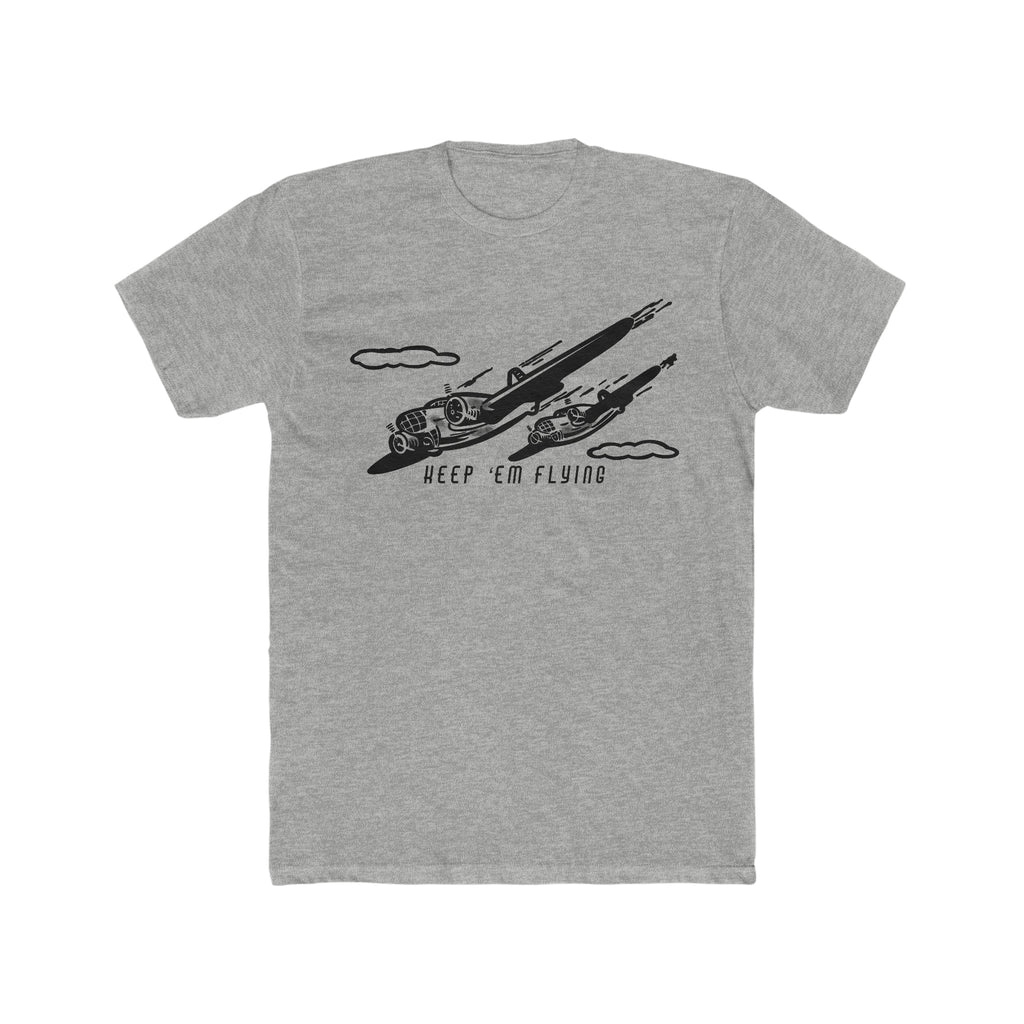 Keep Em' Flying Men's T-shirt Heather Grey