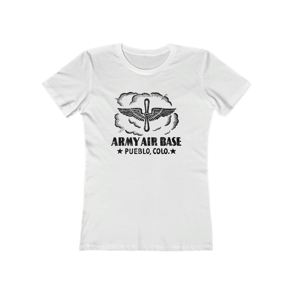 Pueblo Colorado Air Base Ladies T-shirt Solid White