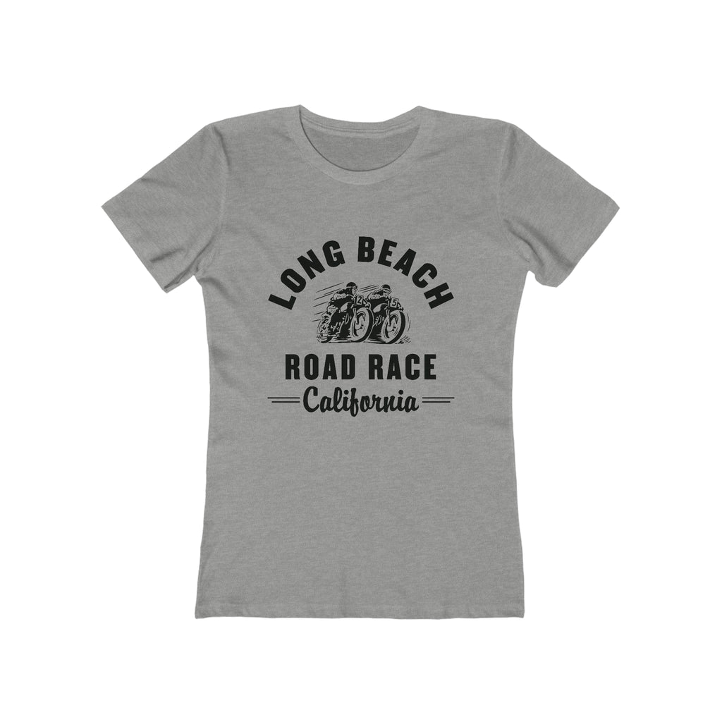 Long Beach Road Race Ladies T-shirt Heather Grey