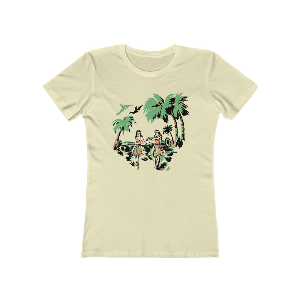 Hawaiian Islands Ladies T-shirt Solid Natural