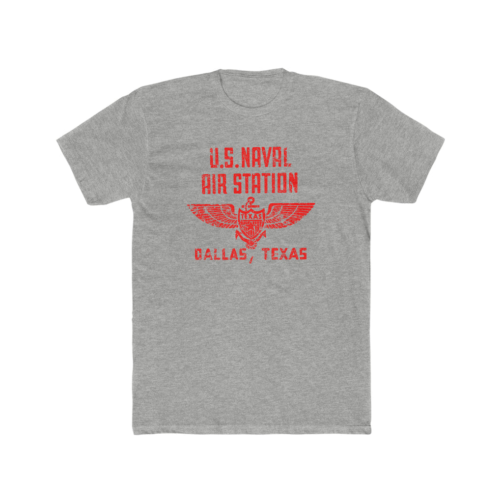 US Naval Dallas Texas Men's T-shirt Heather Grey