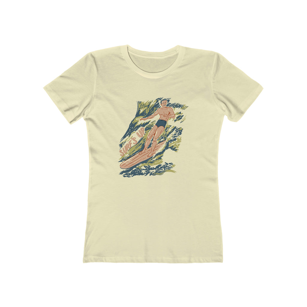 Surf's Up Ladies Cream T-shirt Solid Natural
