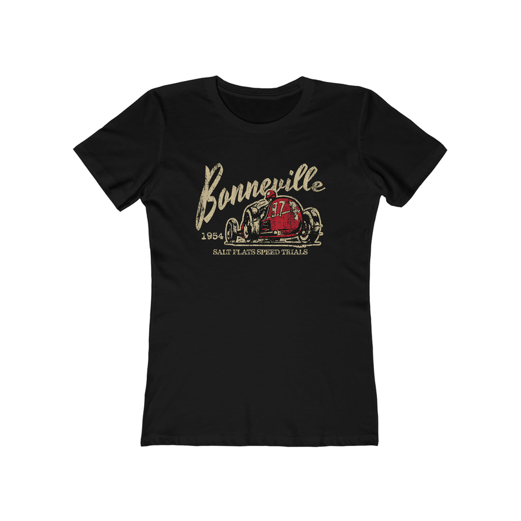 Bonneville Hot Rod Ladies Black T-shirt Solid Black