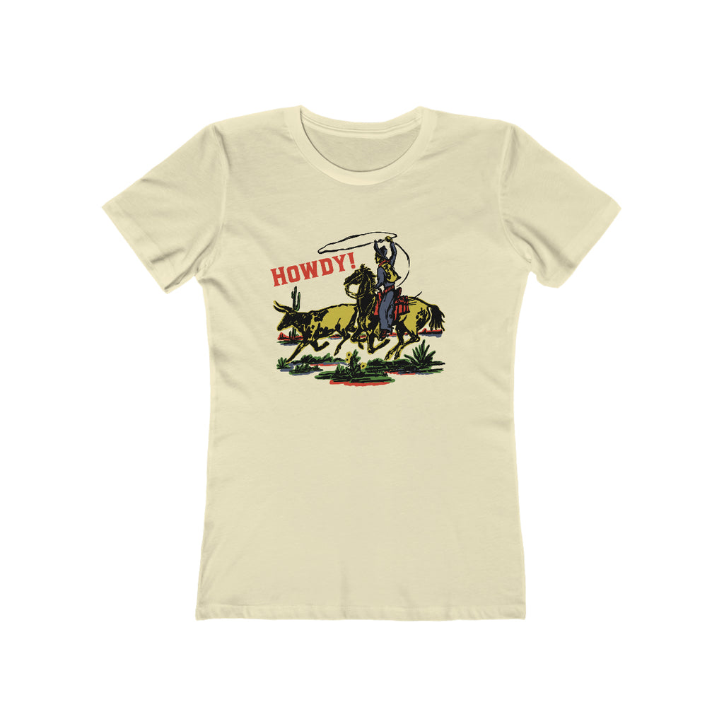 Howdy! Ladies T-shirt Solid Natural