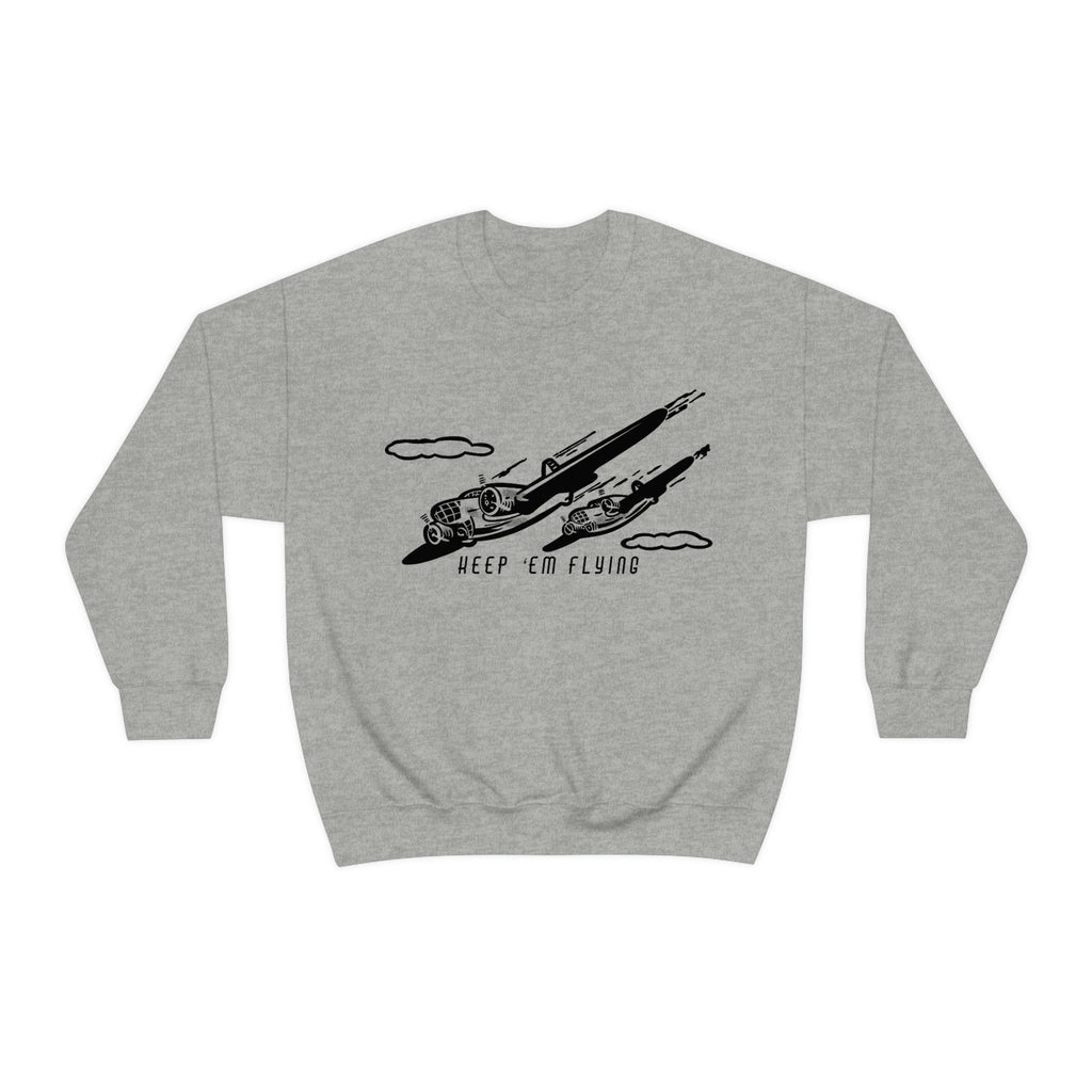 Keep Em' Flying Fleece Sweatshirt Sport Grey